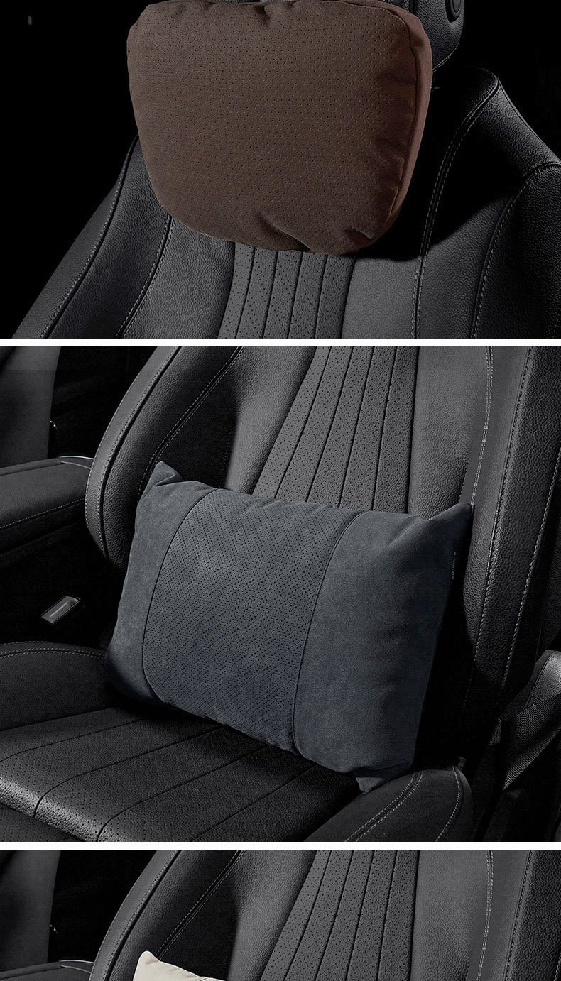 Shenchuang Car S-Class Maybach-Style Headrest And Lumbar Support, Neck Pillow for Car Use, Cushion Backrest, Suitable for Mercedes-Benz And Tesla, Universal Model 14