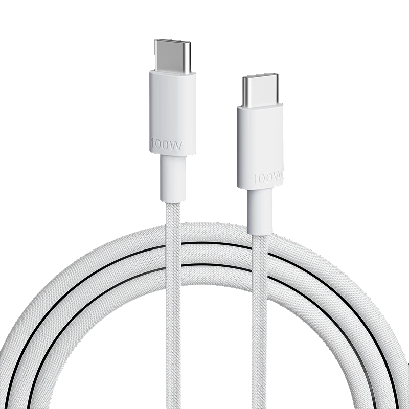 JD Original Dual-Head Type-C Data Cable, PD100W Fast Charging Cord, Apple Charging Cable, Car Charger Cable, 5A, Compatible with Apple 18/17, Huawei, Honor, Xiaomi Phones, Laptops, And Tablets