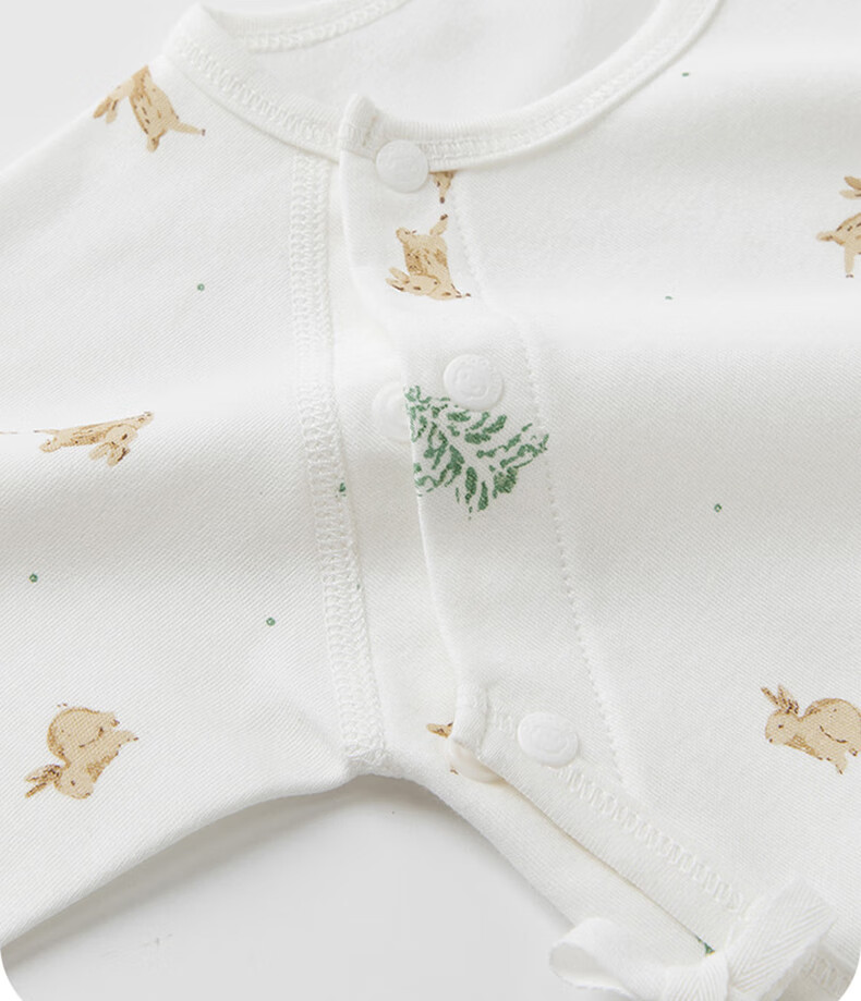 Guaiqixiong Newborn Pure Cotton Half-Back Shirt, Spring And Autumn Season, Newborn Baby Long-Sleeve Monk Robe, Infant Seamless Top 9