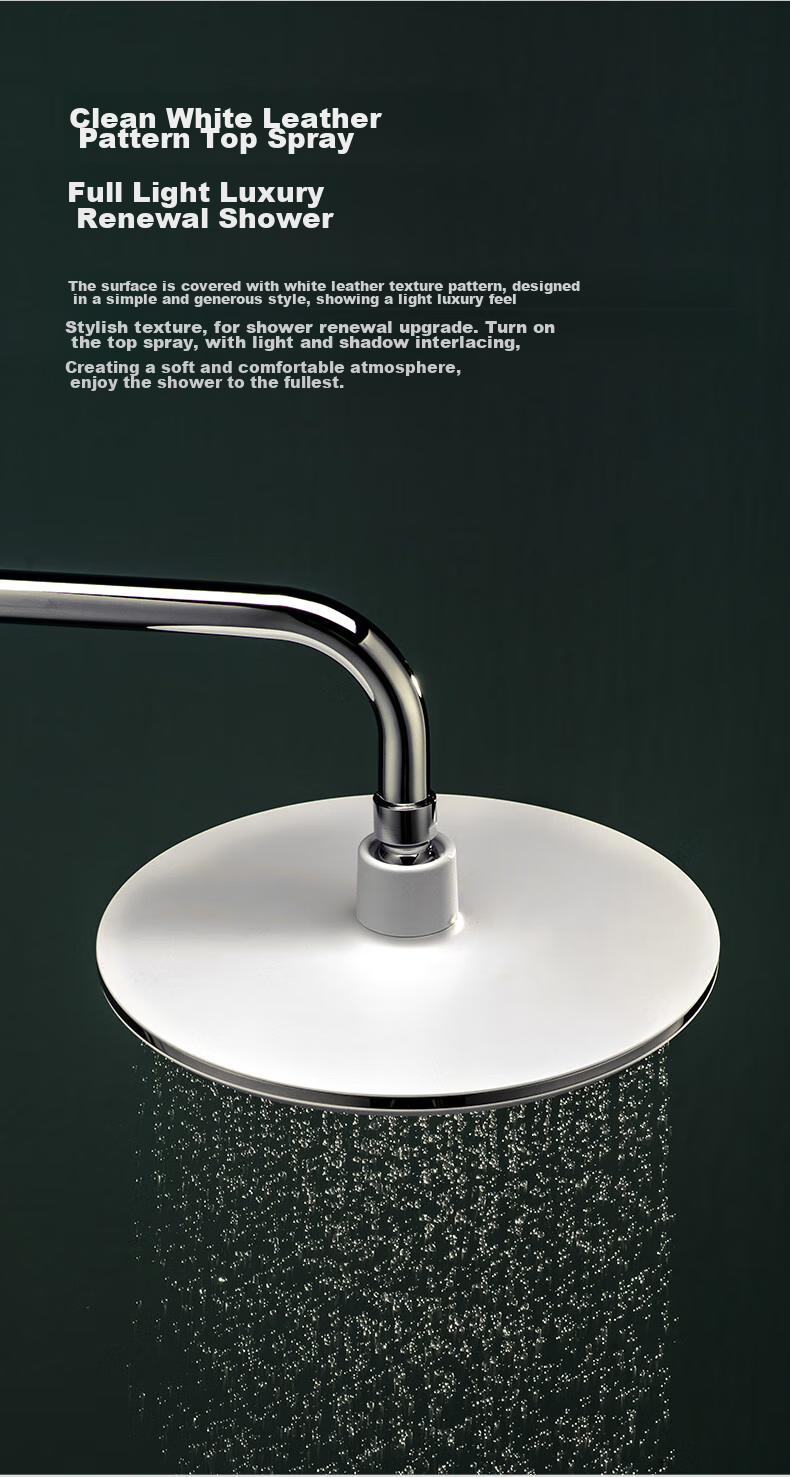 JOMOO Shower Head, Top Spray, Elegant White, Round, Dual Water Flow, Automatic Descaling Shower Head, G184011-1X01 3
