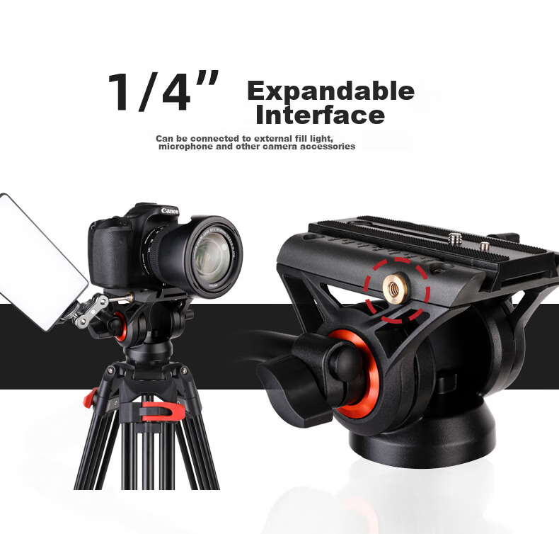 COMAN Professional Tripod, Camera Tripod, DSLR Hydraulic Head, Camera Stand, Live Streaming Photography, Load Capacity 10KG, Stable Universal Tripod KX3636F 16