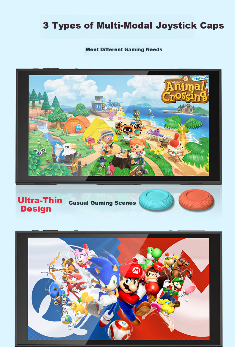 Xindeli Suitable for Nintendo Switch 2 Joy-Con, NS2 Controller Mushroom Head Protective Cover, NS Pro Button Anti-Slip Cap, JoyCon 2 Modification Repair, Second-Generation Hong Kong Version Game Console Accessory 3