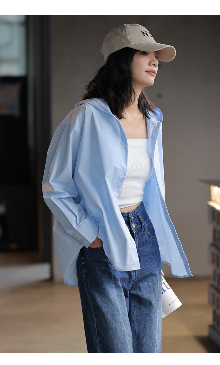 Dme Casual Hooded Side Slit Long Sleeve Shirt for Women, Light Brown, L 10