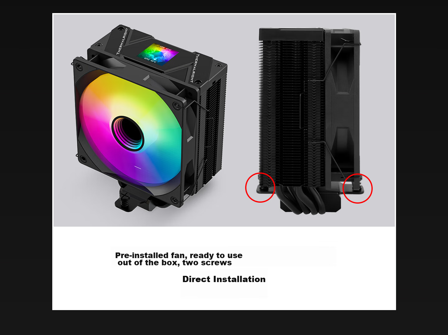 Thermalright Assassin Spirit 120 VISION ARGB BLACK CPU Air Cooler AS120 VISION ARGB BLACK 16