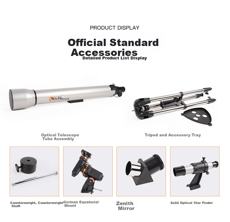 Xingtelang CG3Pro80900 New Model (Upgraded Version of 80DX), High-Definition, High-Magnification, Professional Astronomical Telescope for Stargazing And Landscape Viewing 11