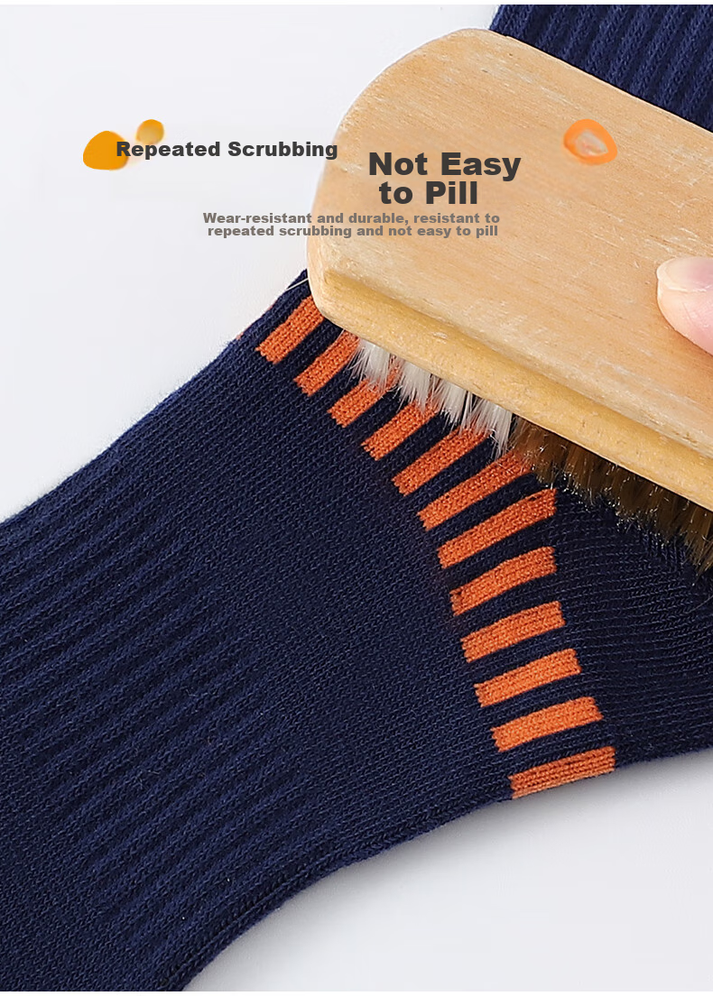 LangSha Children's Socks for Boys, All-Season Cotton Socks, Baby Mid-Calf Socks, Comfortable Breathable Socks for Older Children And Students, Sports Socks, 5 Pairs Per Pack 6