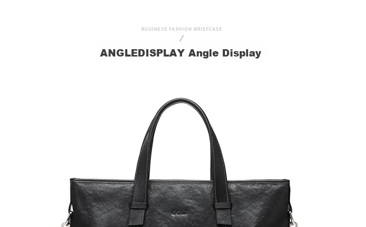 GOLF Briefcase, Men's Business Top-Grain Leather Handbag, Large Capacity Laptop Bag, Fashionable Horizontal Style Shoulder Crossbody Bag 31