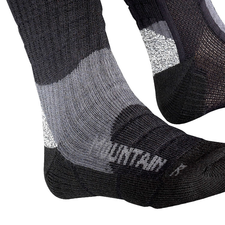 XBIONIC Moisture-Wicking Sports Hiking Mid-Calf Socks B000 Black 24.5cm-25.5cm (39-41) 3