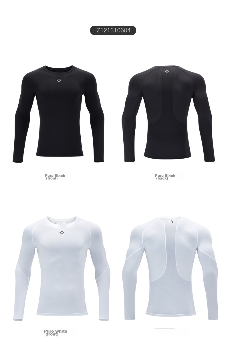 RIGORER Men's Compression Shirt, Quick-Dry Running Sports Top, Fitness Training Wear, Yoga Long-Sleeve Shirt for Me 11