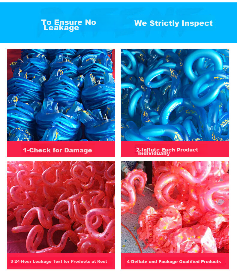 Yonglebao Seventh Generation Snake-Shaped Swim Ring, Children's Inflatable Toy, Size S Red, Double/3 Air Chambers Randomly Sent 15