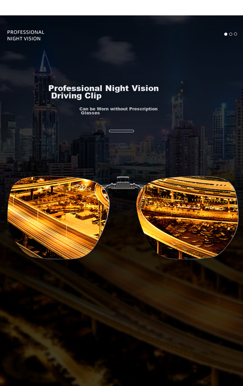 CAPONI Polarized Clip-On Sunglasses for Myopia, Photochromic Night Vision Glasses for Men And Women, Day And Night Use, Driving Specific Anti-Glare Sunglasses 2