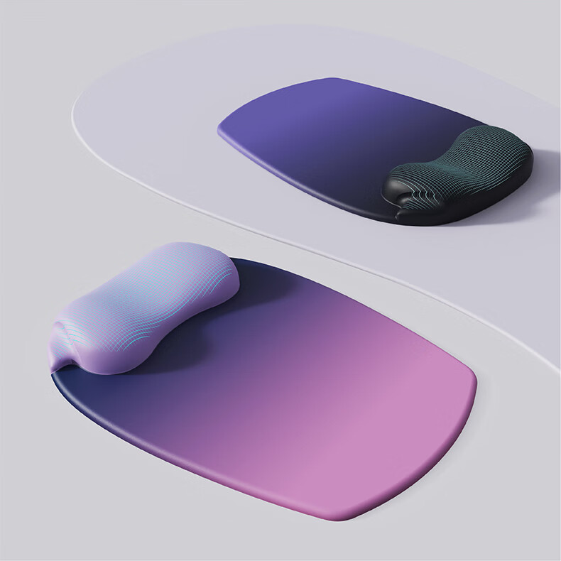 KPTE New Ergonomic Mouse Pad with Gradient Wrist Rest Heart-Shaped Silicone Non-Slip Wrist Support Mint Green Customizable 2