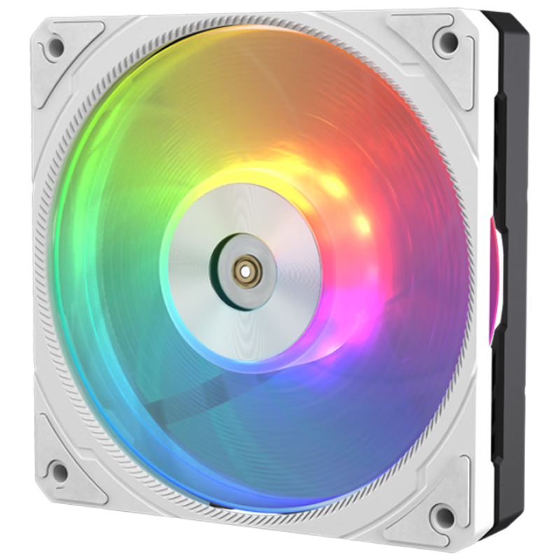 Silverstone 120mm Q120 Hamburger Fan White Air Inlet Fan (Upper And Lower Double-Layer Structure/PWM/ARGB/Larger Blade Frame)