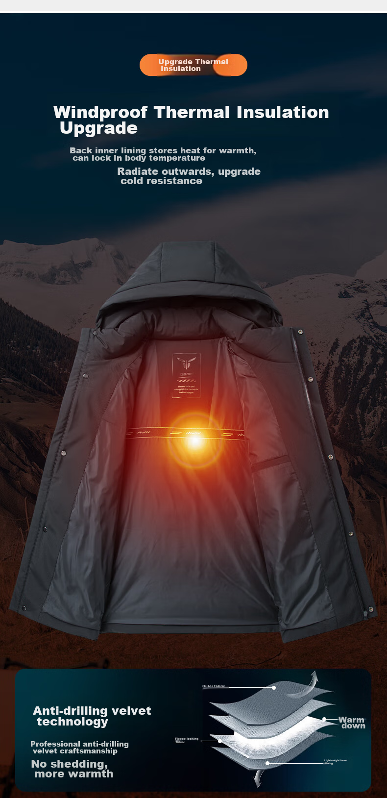 YAYA Men's down Jacket, Short Style with Detachable Hood, Thick Warm Coat for Young And Middle-Aged, Winter Business Casual Outerwear Y05 7