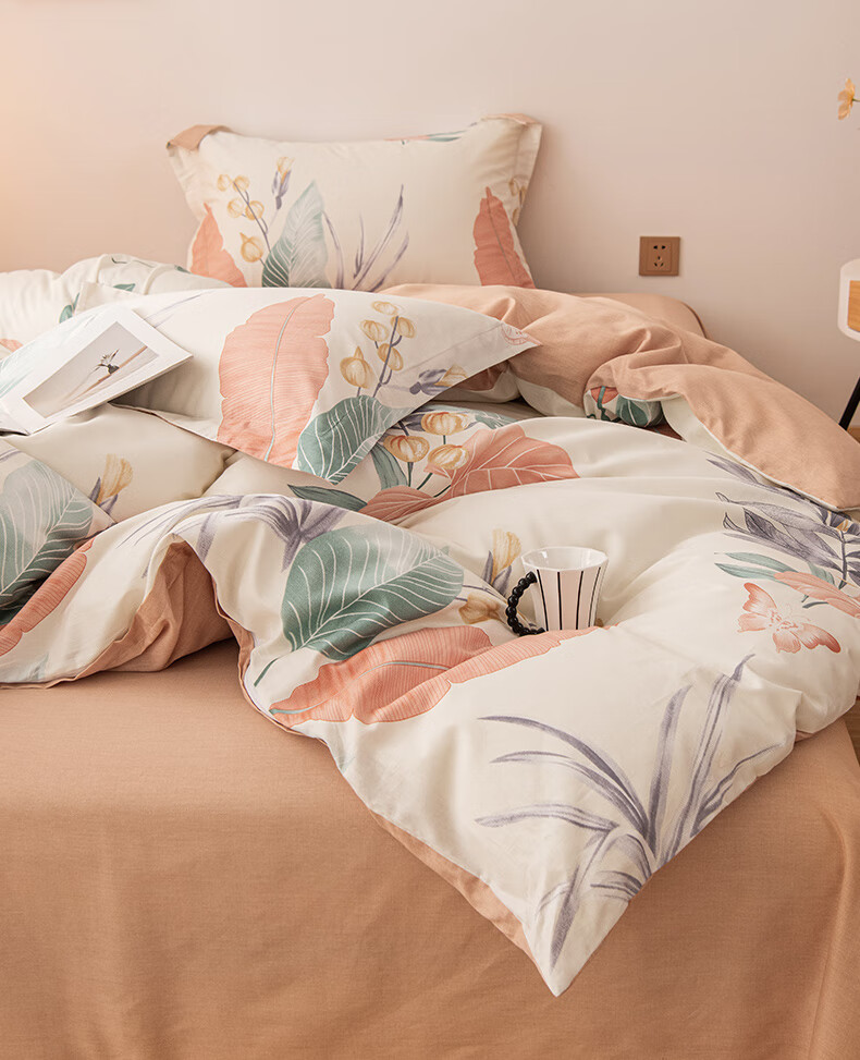 Grace A-Class 7A Antibacterial 100% Cotton Children's 4-Piece Bedding Set Quilt Cover Sheet Bed Linen for 1.5/1.8m Bed Music Festival Edition 3