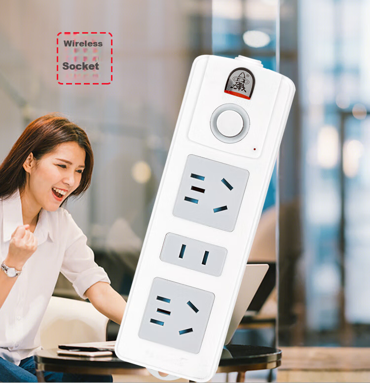 Zidantou TS-009w Six-Outlet Master Control Wireless Socket Power Strip (Power Cord And Plug Not Included) 3