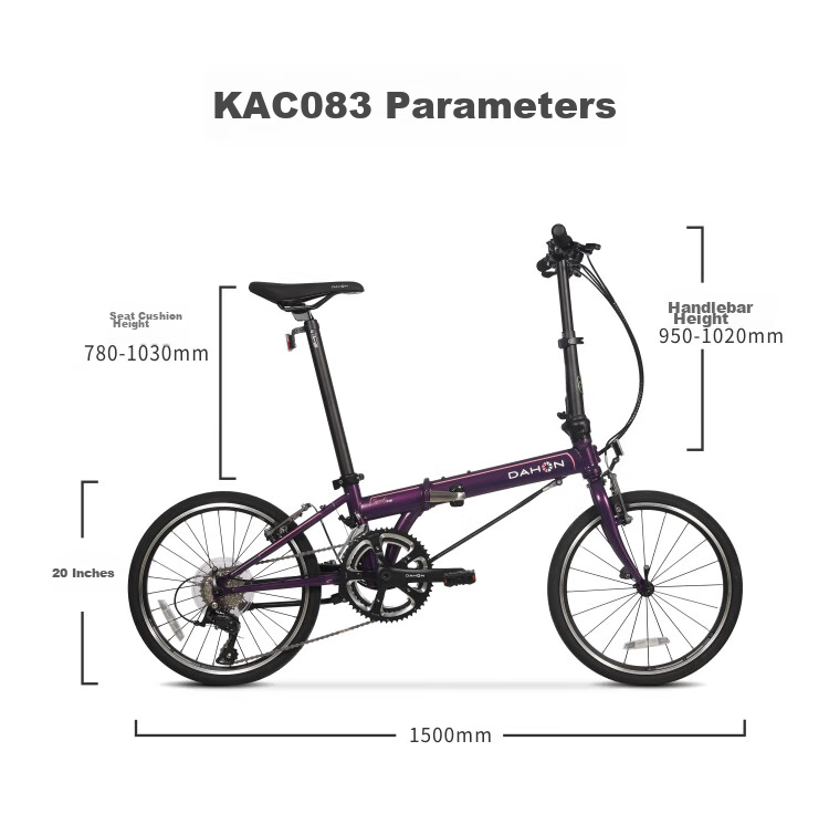 DAHON Folding Bicycle, 20-Inch, 18-Speed, Unisex Road Bike, KAC083, Orange 4