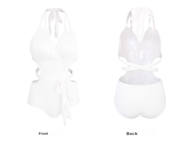 DK Women's New Sexy Halter Neck One-Piece Swimsuit, Slimming And Figure-Flattering, High-End Korean Hot Spring Swimwear, XL 24
