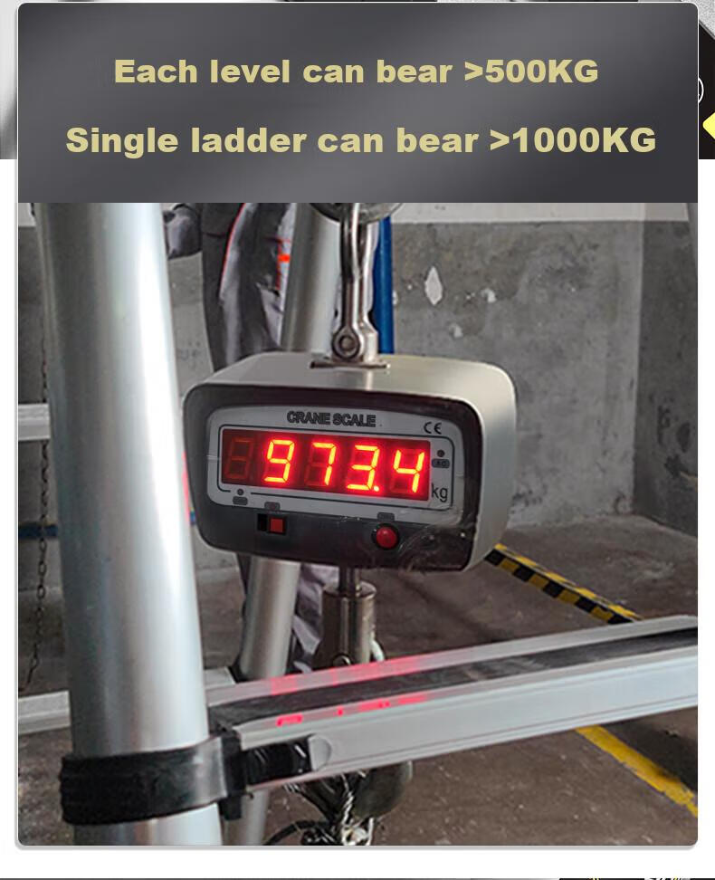Midoli Telescopic Ladder, Household A-Frame Ladder, Aluminum Alloy Thickened Folding Ladder, Telescopic Engineering Ladder, A-Frame Ladder, 4.65 Meters 13