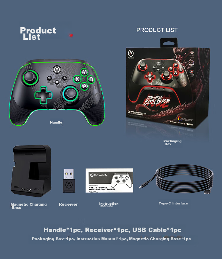 PowerA Wireless Game Controller Dual Hall Effect Xbox Joystick Steam PC Monster Hunter Assassin's Creed: Shadow of The Colossus The Legend of Zelda: Majora's Mask The Wind Waker The Legend of Zelda: Ocarina of Time The Legend of Zelda: Twilight Princess The Legend of Zelda: Skyward Sword The Legend of Zelda: Breath of The Wild 32