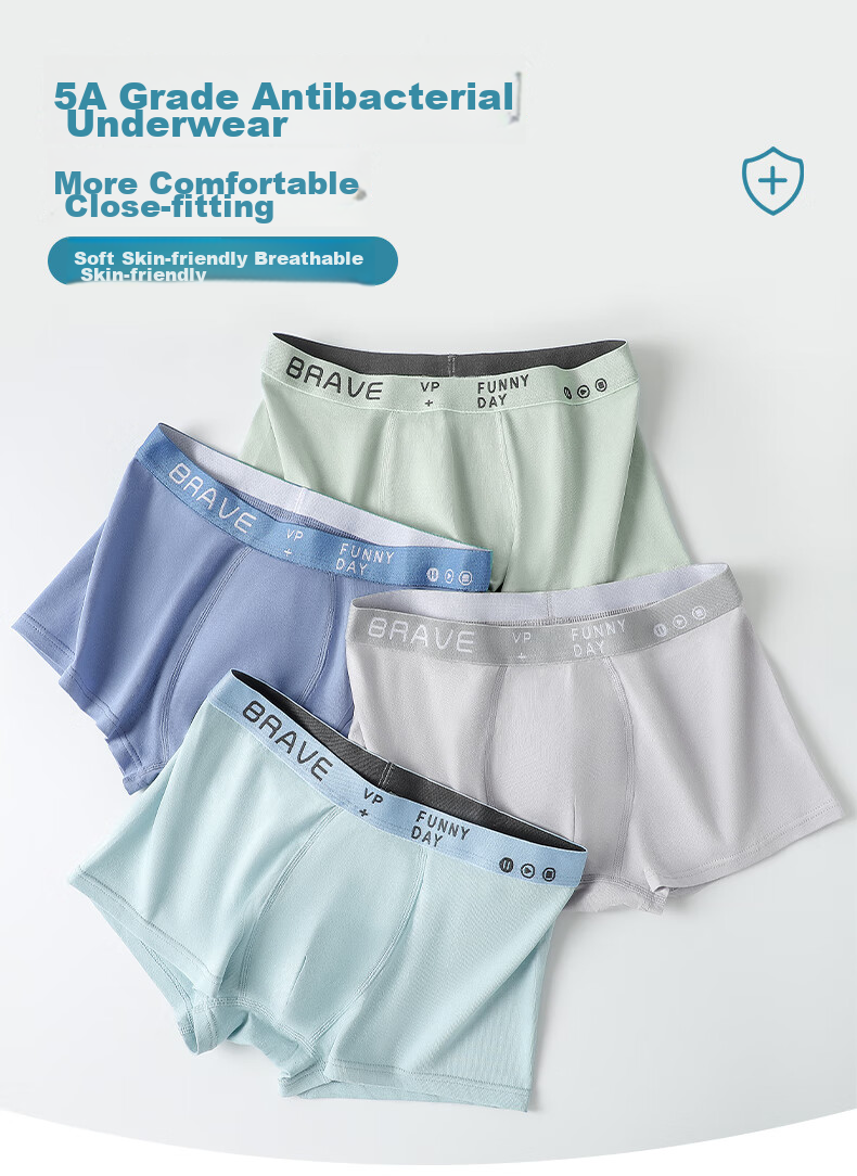 LangSha Youth Underwear for Boys, Puberty 12-16 Years Old, Cotton Boxer Briefs for Middle And High School Students, 5A Antibacterial Shorts 1