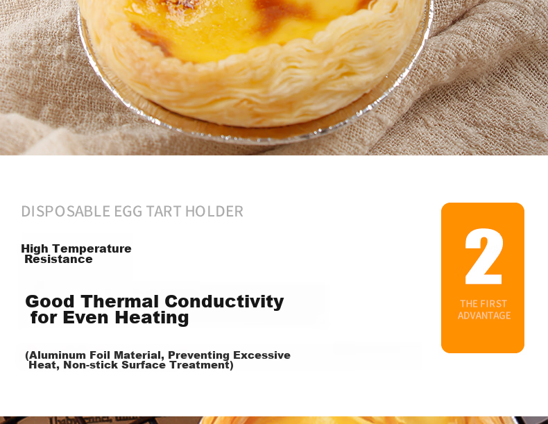 YOUAO Egg Tart Liners, Aluminum Foil [200 Pieces], Egg Tart Shells, Cake Cups, Air Fryer-Specific Foil Bowls, Egg Tart Molds 7