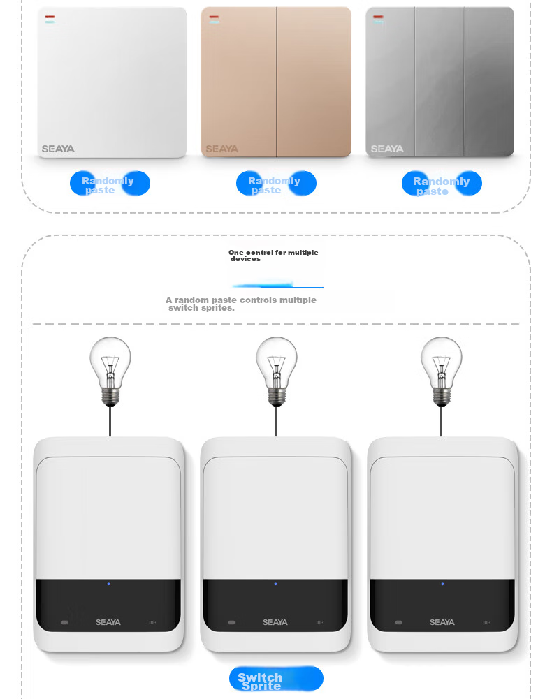 Xiya XYKGJL Smart Switch, Wireless Remote Control for Home Use, No Wiring Required, Remote Control Light Switch Device 22