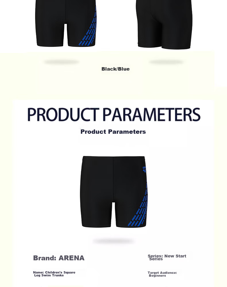 Arena Children's Swim Trunks, Boys' Youth Boxer Shorts, Hot Spring Professional Training Comfortable High-Elasticity Quick-Dry Chlorine-Resistant Swimming Trunks 10