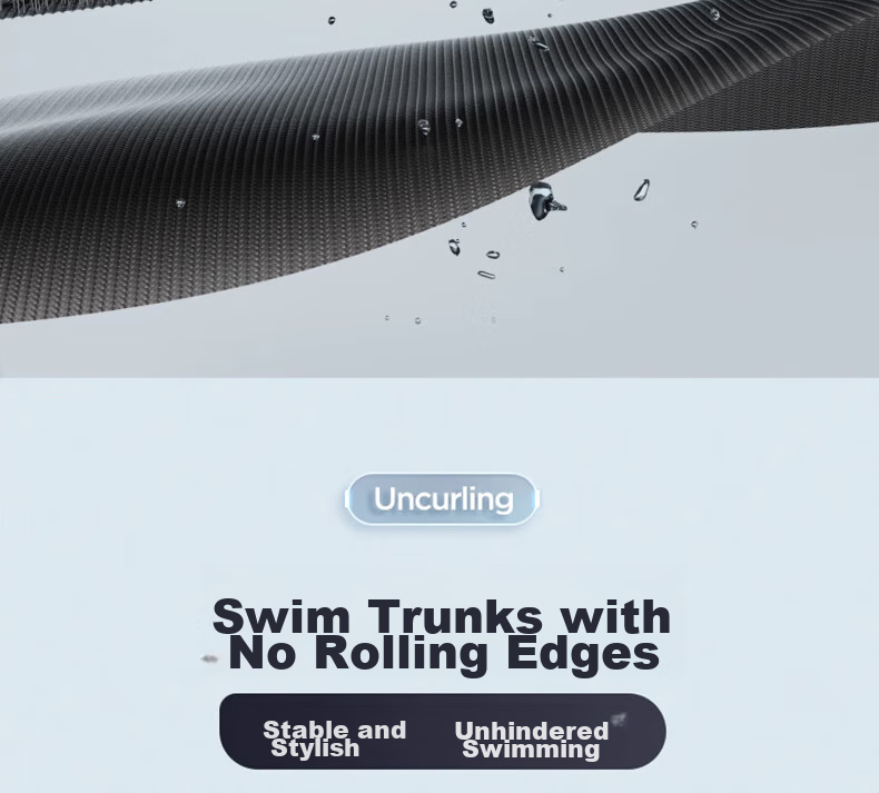 Li-Ning Men's Swim Trunks, Quick-Drying, Chlorine-Resistant, Anti-Embarrassment, Comfortable, High-Elasticity, Hot Spring, Knee-Length Training Swim Shorts, 315 Black And White, Size M 10