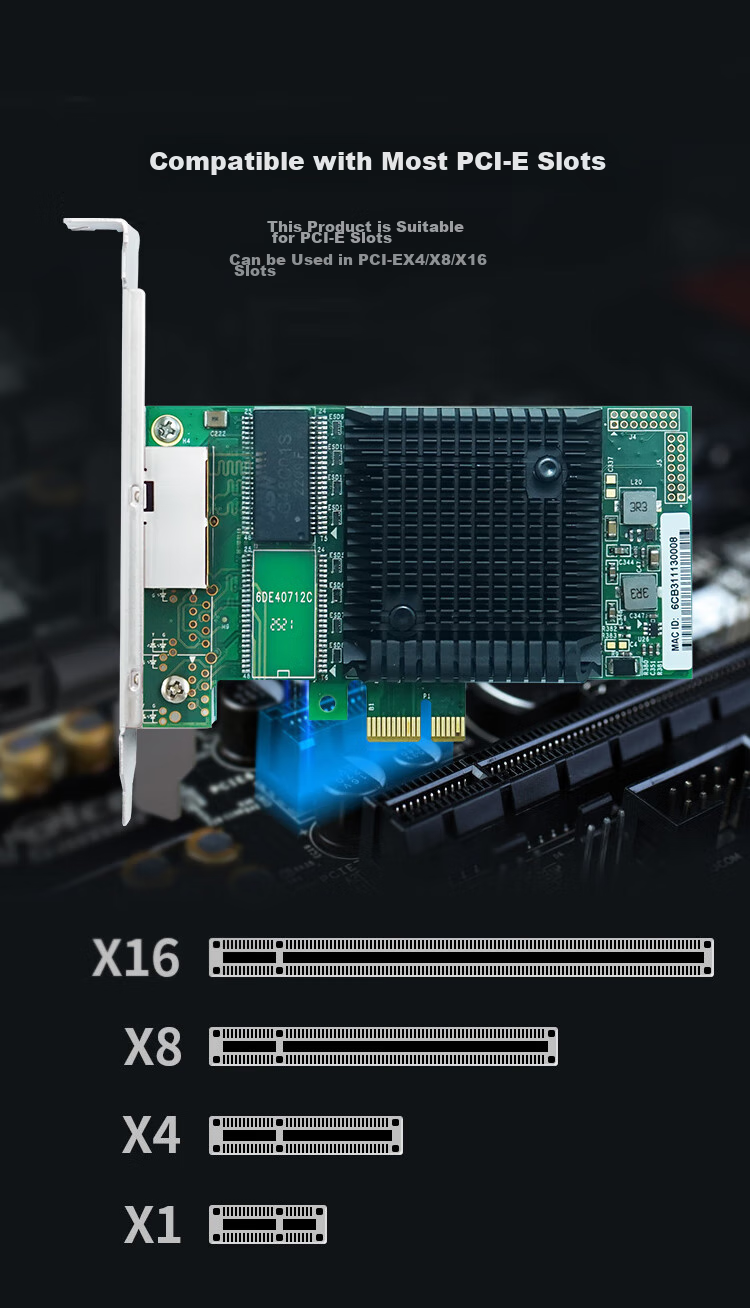 LR-LINK Lianrui LRES2045PT PCIex1 Gigabit Dual-Port Network Card Based on Domestic Controller WX1860A4, Stable Performance, Compatible with I350-T2 5