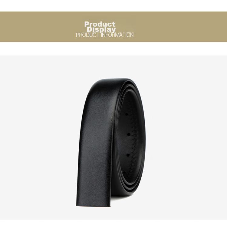 CROCODILE Leather Belt with Napa Texture, Men's Waistband without Pin Buckle, T2655 9