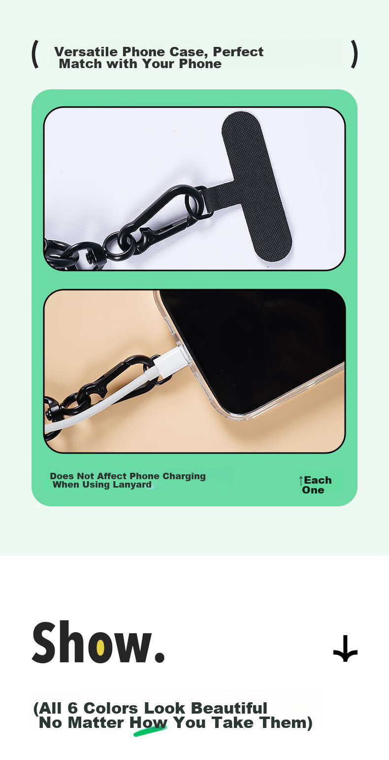 BIAZE Phone Lanyard, Neck Strap Crossbody Wearable Outdoor Anti-Theft Cord for Sports Travel Hiking Camera Phone Chain Strap Suitable for Apple 17 Huawei Phones And Others, SP2 China Red 6