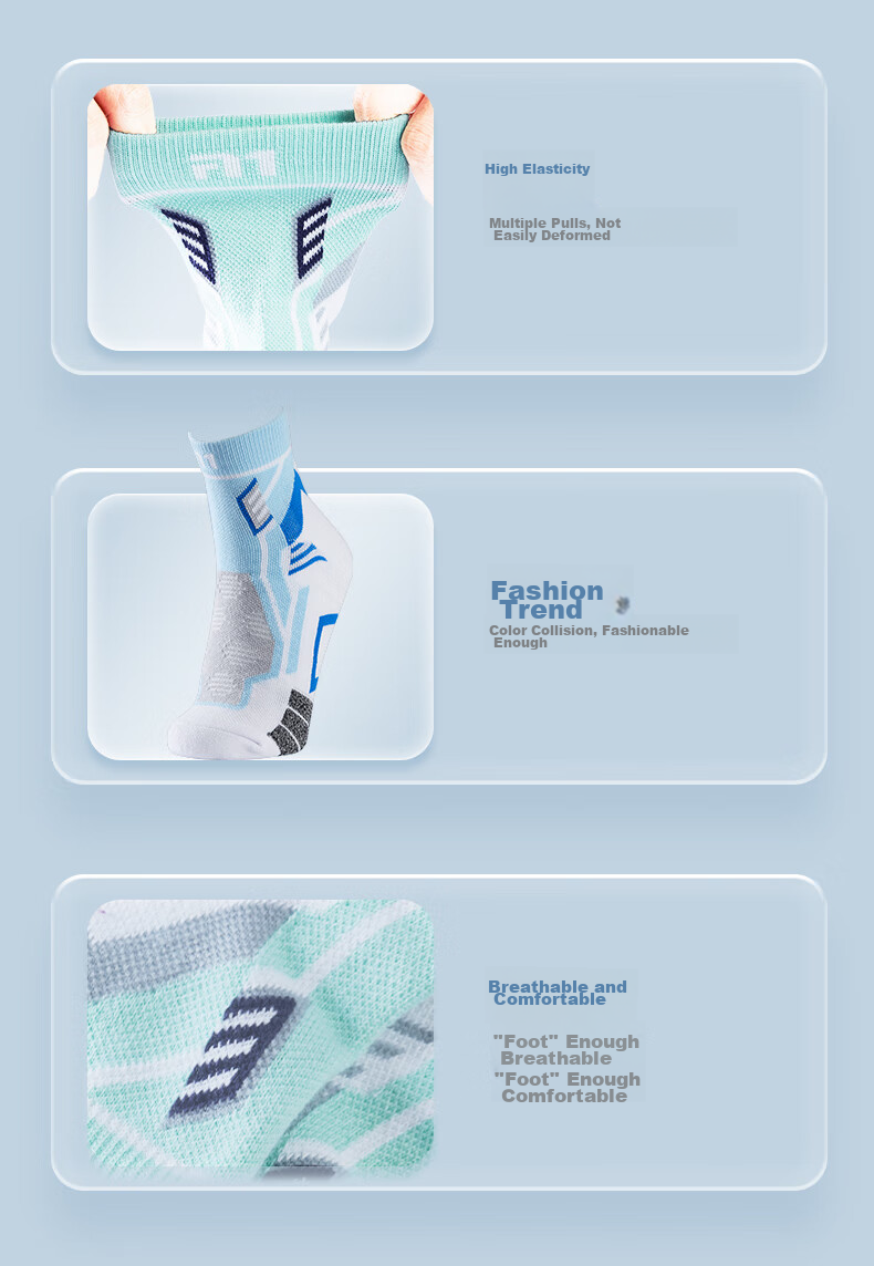 Taan Badminton Socks with Thick Terry Bottom, Men's Socks T528 White And Green Single/double Pack 10