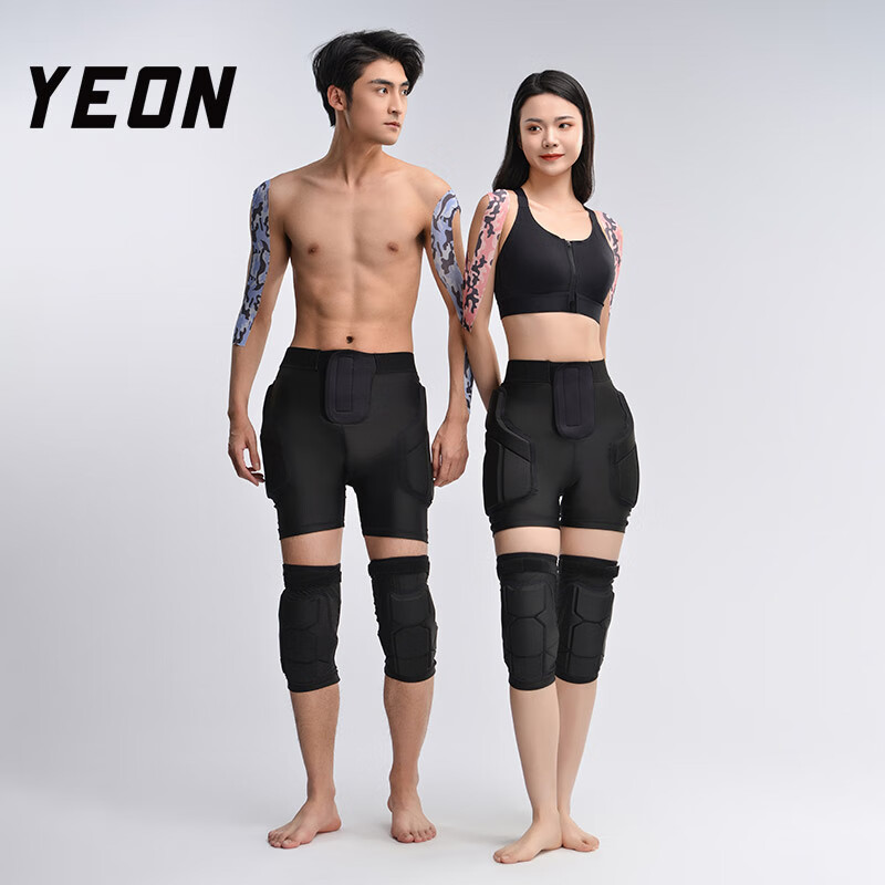 YEON Ski Protective Gear: Hip And Knee Pads, Unisex Ski And Roller Skating Protective Shorts NP2-5601S