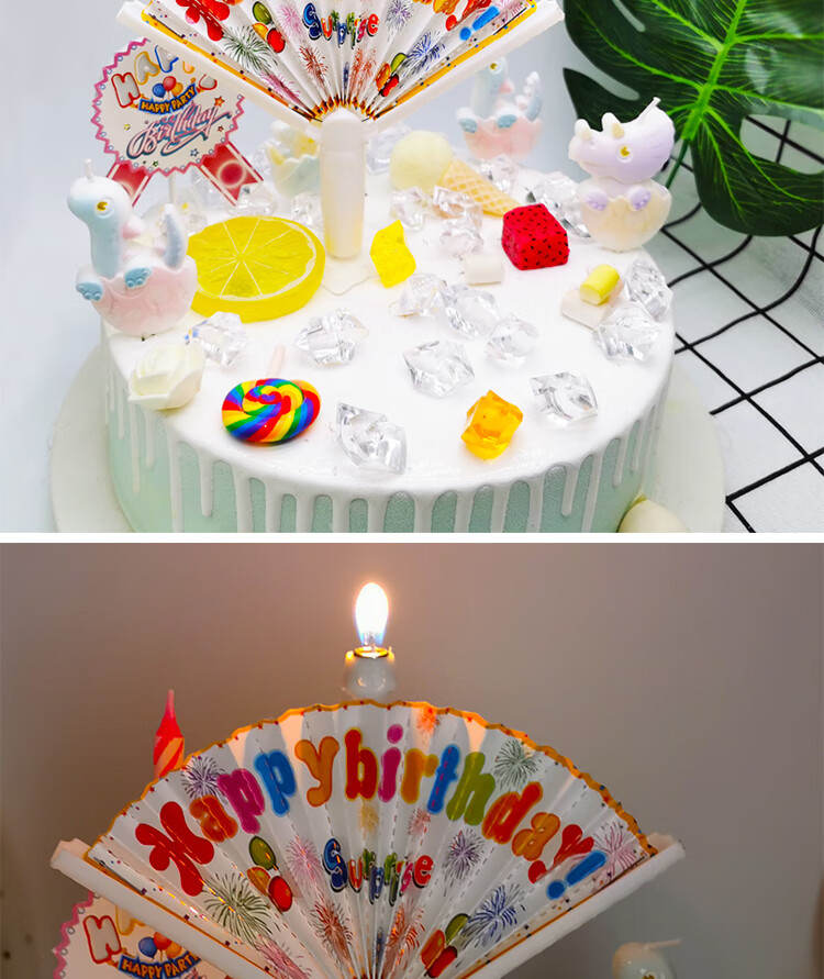 Gongxun Lotus Flower Birthday Candle Cake for Children, Home Use, Flower-Opening Rotating Music Singing Creative Desig 8