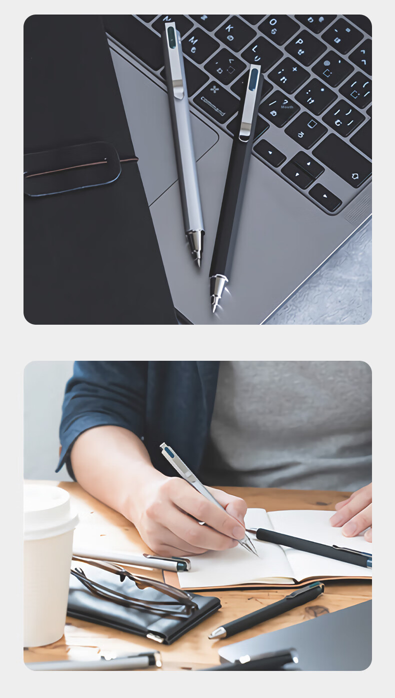 SAKURA 3-In Multifunctional Pen Ballsign ID 3C Retractable Gel Pen Night Black Pure Black Red Switchable 0.4mm Ink Pen Business Office Signature Pen B Model Mint Gree 8