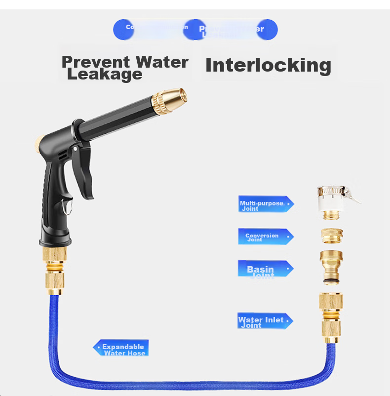 Yueye Car Wash High Pressure Water Gun, Household Hose Spray Gun, Watering Can, Car Cleaning Tool, Cleaning Equipment, 37 Meters 9
