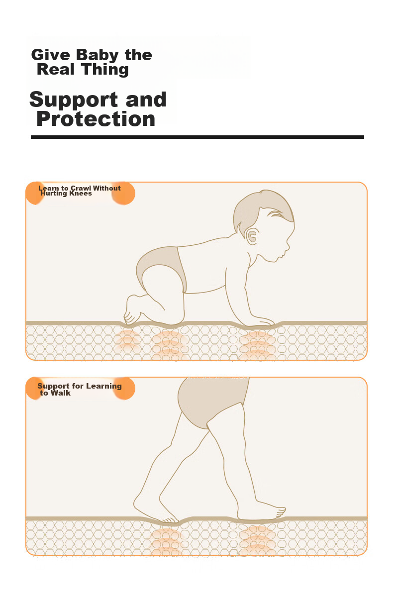 Babybox EPE Crawling Mat Baby Anti-Fall Play Mat Children's Interlocking Foam Floor Mat 6 Pieces 2CM Thickened 13