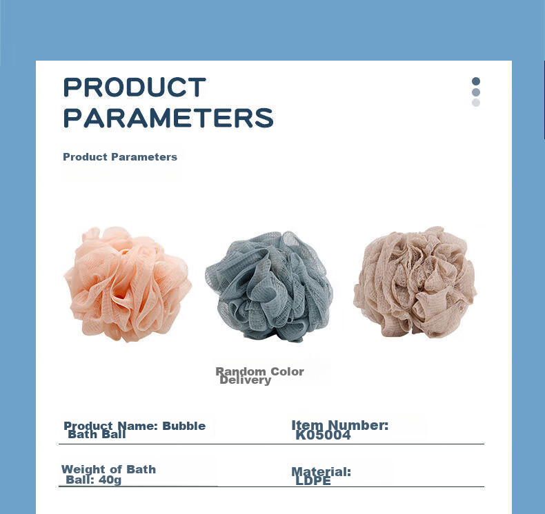 CHAHUA PE Material Bath Sponge, Exfoliating And Scrubbing, 1 Piece, Back Scrubber, Bathing Essential, Must-Have for Showering 3