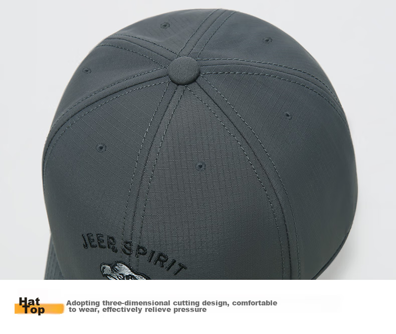 JEEP Baseball Cap for Men, Fashionable All-Season Style, Unisex Duck Tongue Hat with Embroidered Design A0033 16