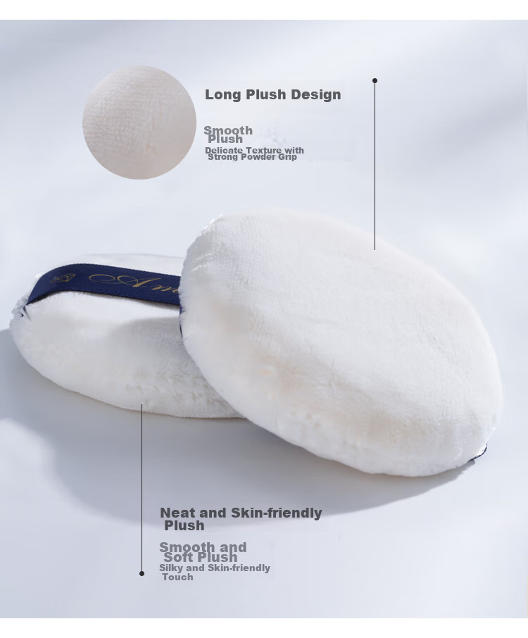 AMORTALS Velvet Feather Lightweight Face Powder Puff Large Size Loose Powder Puff Non-Absorbent Makeup Tool 6