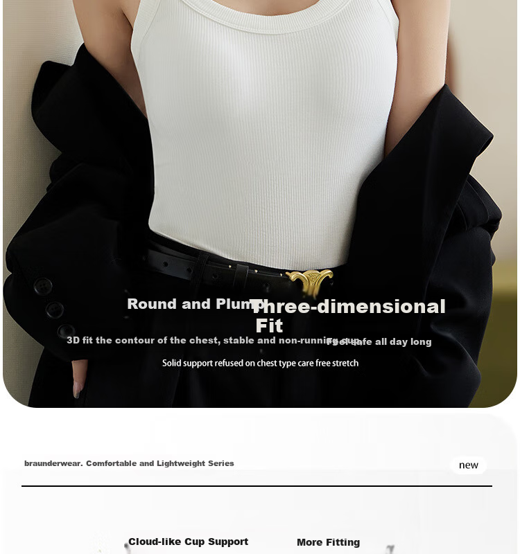 LangSha Wireless Bra Vest for Women with Built-in Chest Pad, One-piece Innerwear, Plus Size, Sexy, Versatile, High Elasticity, Breathable Camisole 5