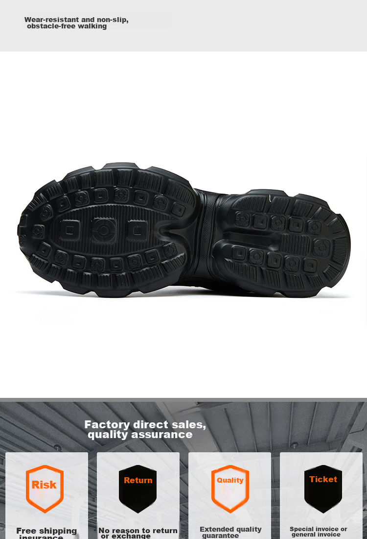 Dinggu Safety Shoes for Men, Anti-Smashing, Puncture-Resistant, Soft Sole, Comfortable Work Boots, Black All-Season Style with Smart Buckle, 1105hei41 8