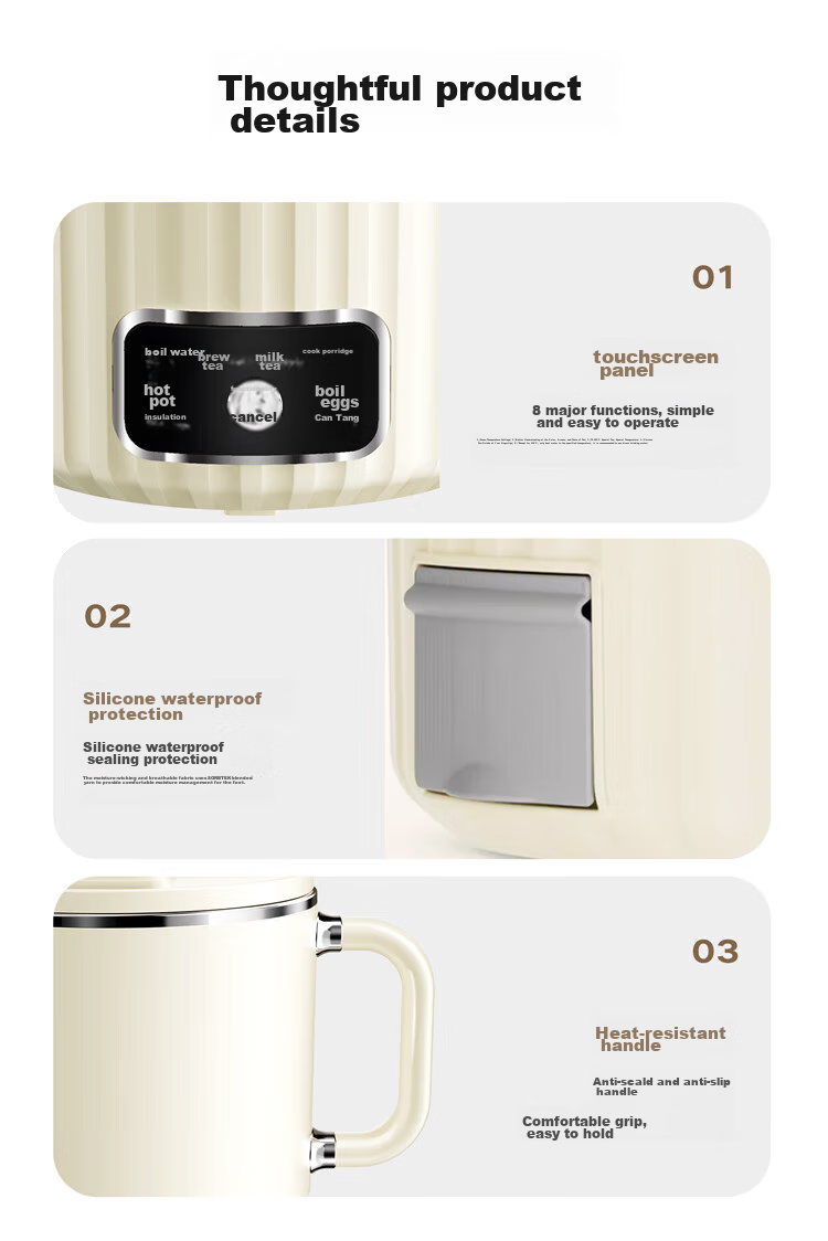 Ouruibo Traveler Mini Folding Electric Kettle, 0.8L, Lightweight And Portable, Ready to Use Or Store, ORB-1523 6
