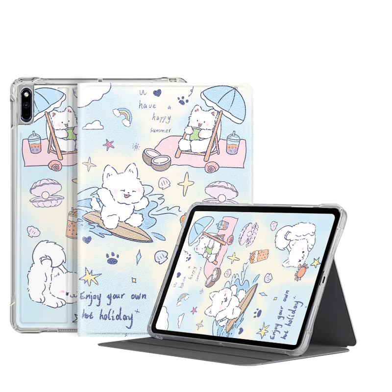 Shell Sister Huawei MatePad Pro 10.8-inch 2021 Case Cute Cartoon Protective Cover 5G Universal Full Coverage Lightweight Shockproof Smart Sleep Tablet Case