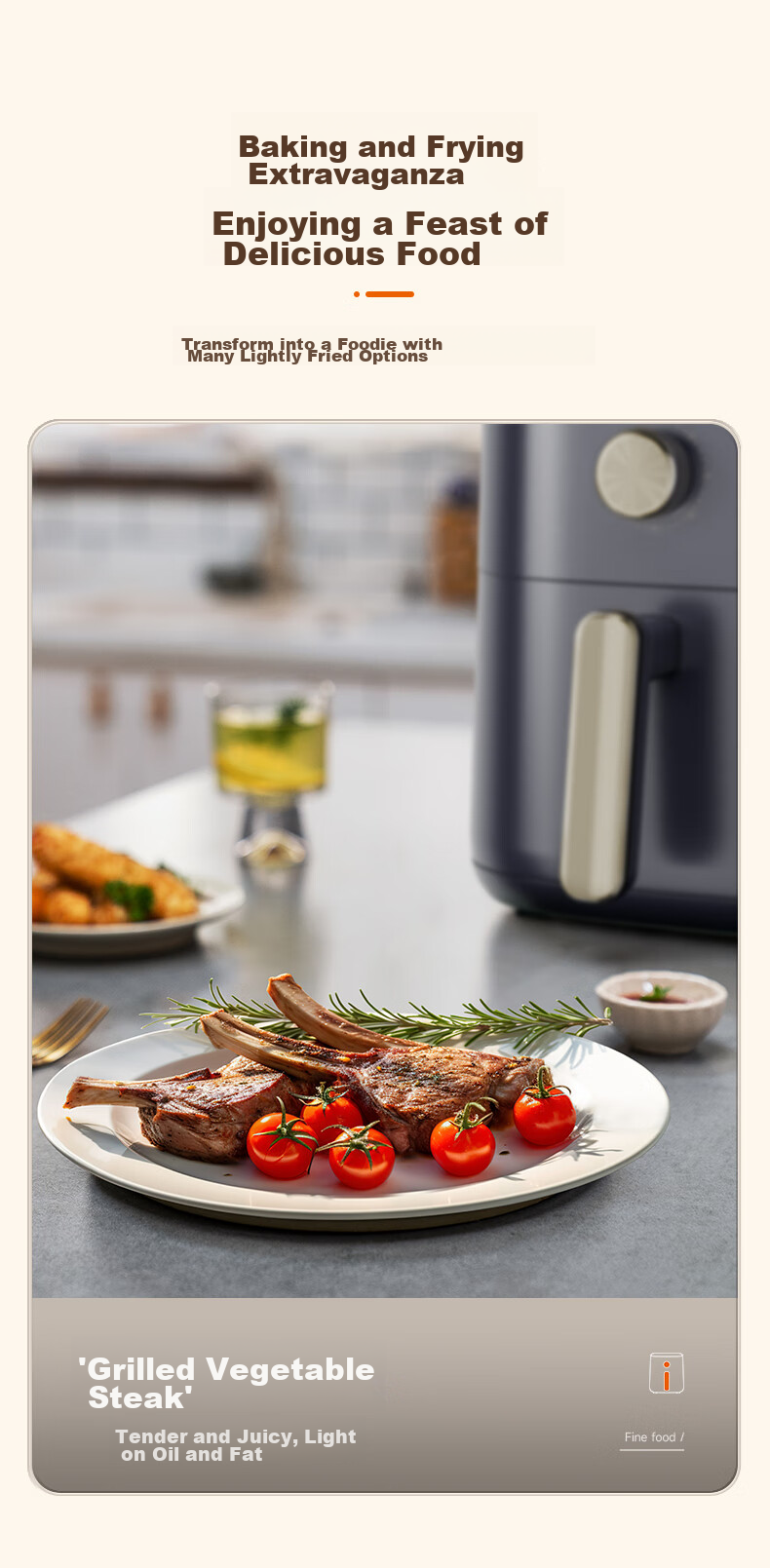 Joyoung Smart Multi-Functional 5L Non-Stick Air Fryer with No Oil, Easy to Clean, 1500W Electric Fryer for Home Use 7