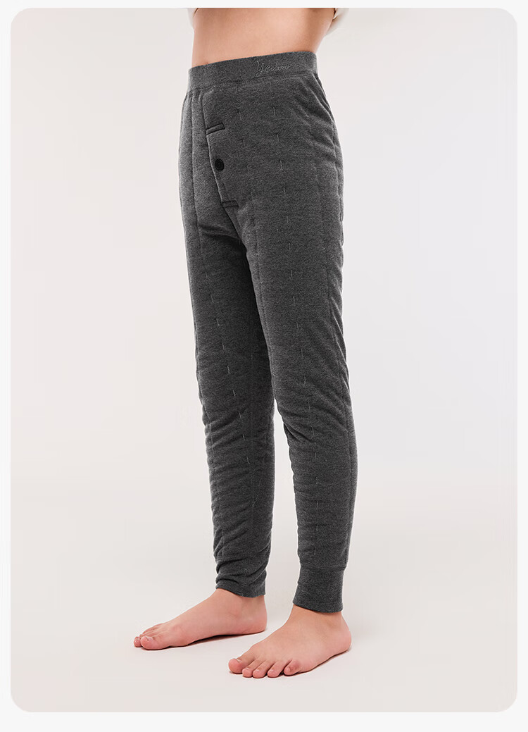 YEEHOO Wool Triple-Layer Thickened Cotton-Padded School Uniform Pants Winter Kids Boys Girls Warm Cotton Trousers 14