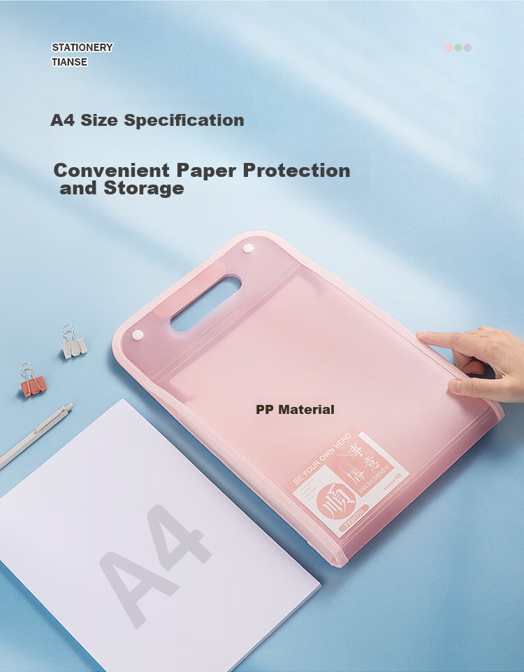 TIANSE Exam Paper Storage Bag with 8 Compartments Accordion File Folder A4 Multi-Layer Document Organizer Accordion File Folder Student Exam Paper Folder TS-1831 Blue-Purple 5