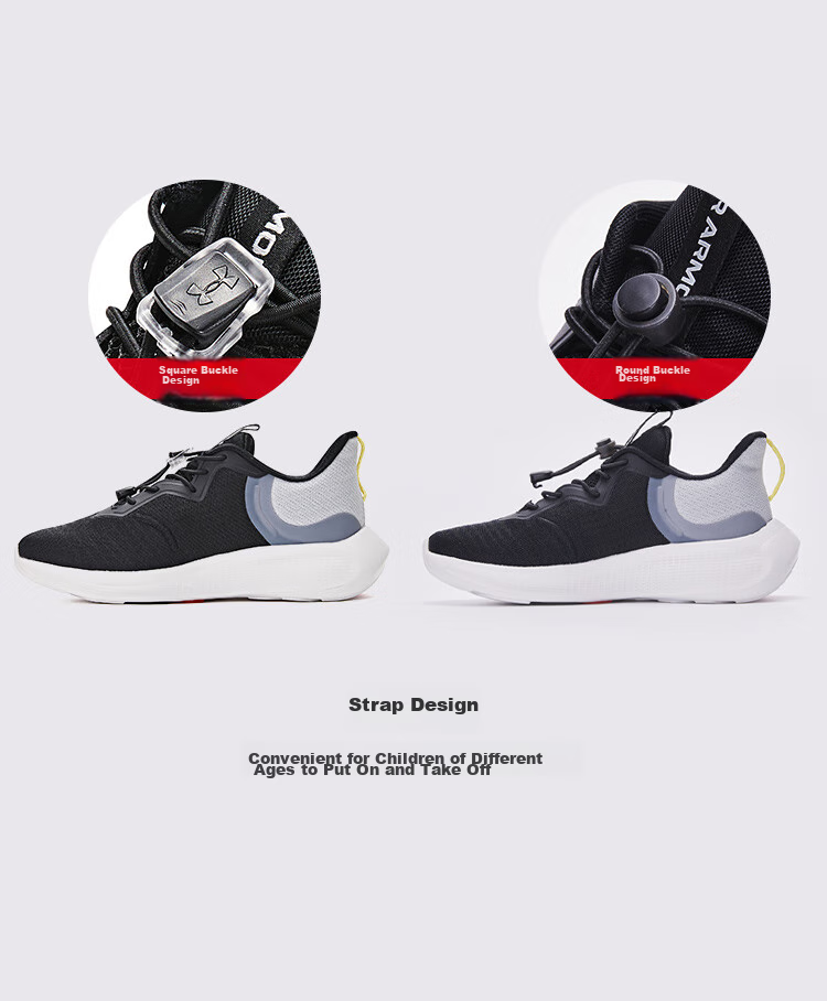 Under Armour Children's Shock-Absorbing Non-Slip Exam Shoes for Older Boys, Breathable Lace-Up Running Shoes 10