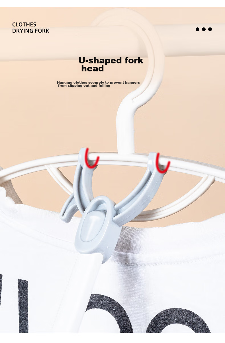 MENGTING Clothes Drying Rack Hanger, Extendable Clothes Support, Clothes Hanger Rod, Light Gray 7